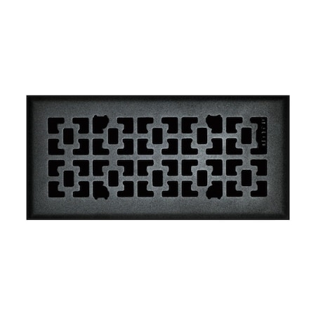 Tru Aire Tru Aire 4 in. H X 10 in. W 1-Way Matte Black Steel Floor Diffuser C166-VMB 04X10